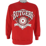 NCAA (Signal Sports) - Rutgers Scarlet Knights Crew Neck Sweatshirt 1990s Large Vintage College Football