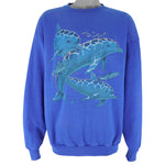 Vintage (Tultex) - Seaworld Wildlife Dolphins Crew Neck Sweatshirt 1990s XX-Large