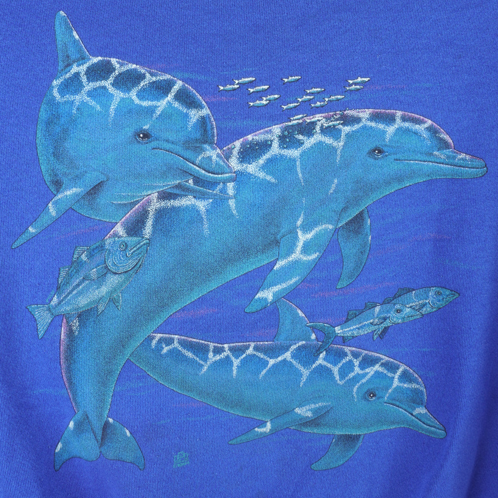 Vintage (Tultex) - Seaworld Wildlife Crew Neck Sweatshirt 1990s XX-Large Vintage Retro