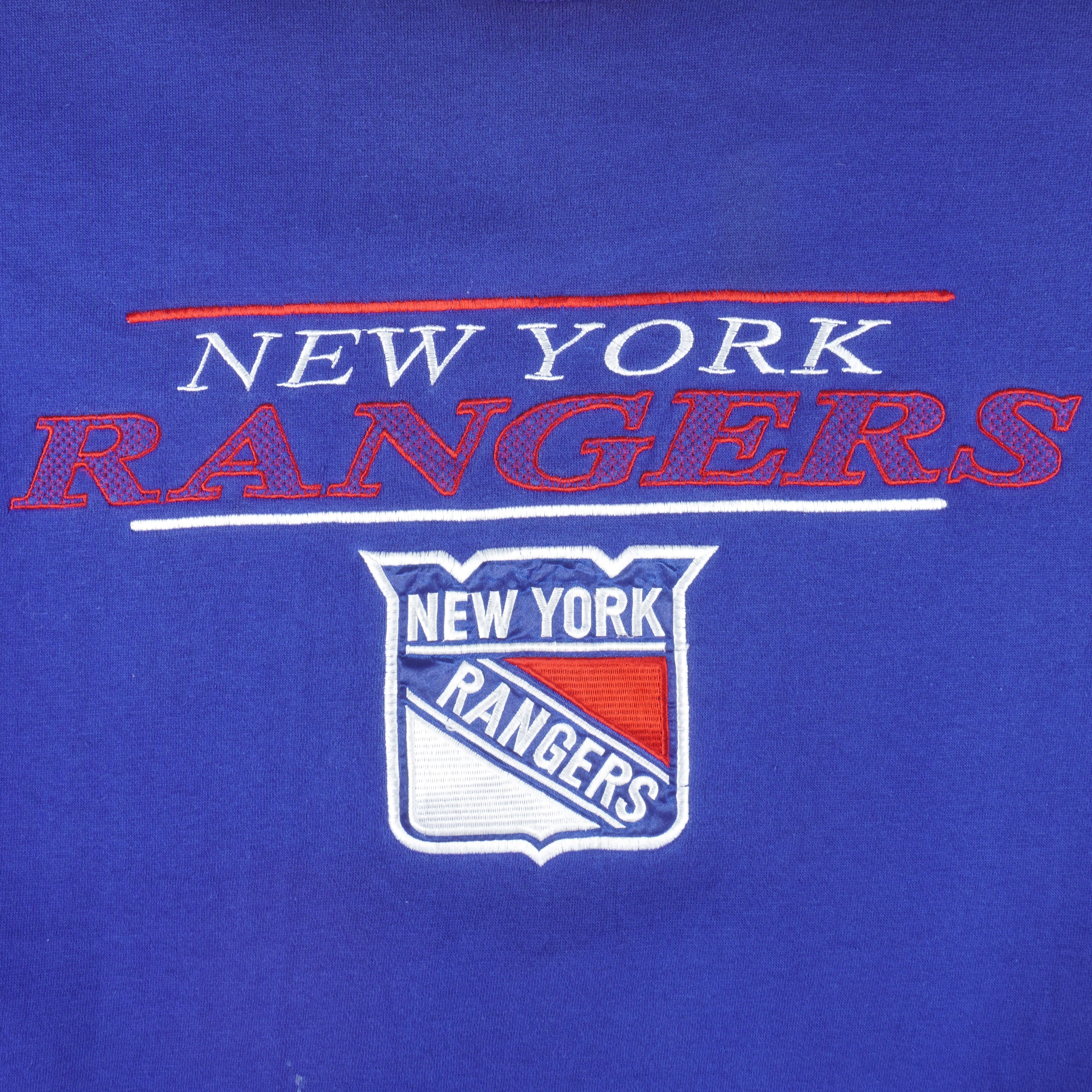 Starter - New York Rangers Embroidered Sweatshirt 1990s Large Vintage Retro Hockey
