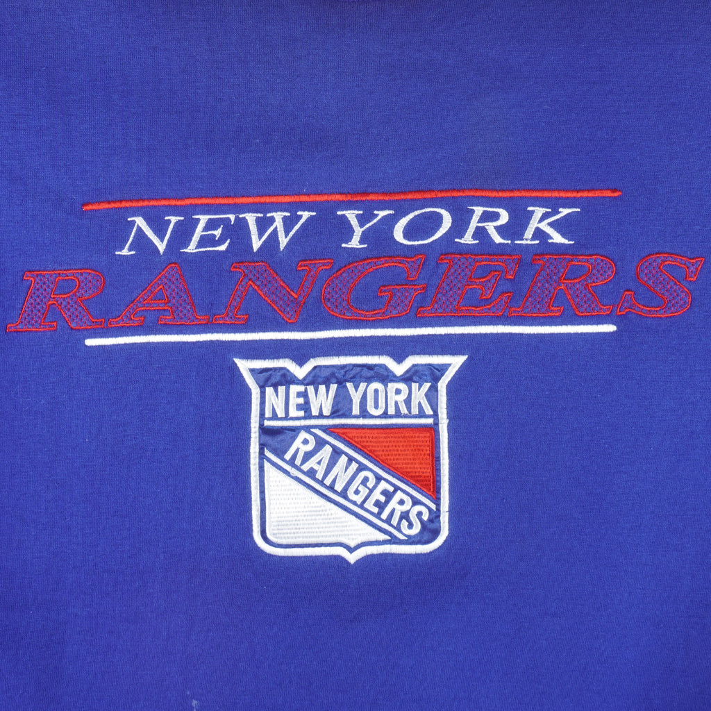 Starter - New York Rangers Embroidered Sweatshirt 1990s Large Vintage Retro Hockey