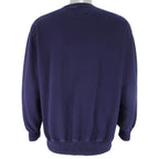 Guess - Blue Embroidered Crew Neck Sweatshirt 1990s Large Vintage Retro