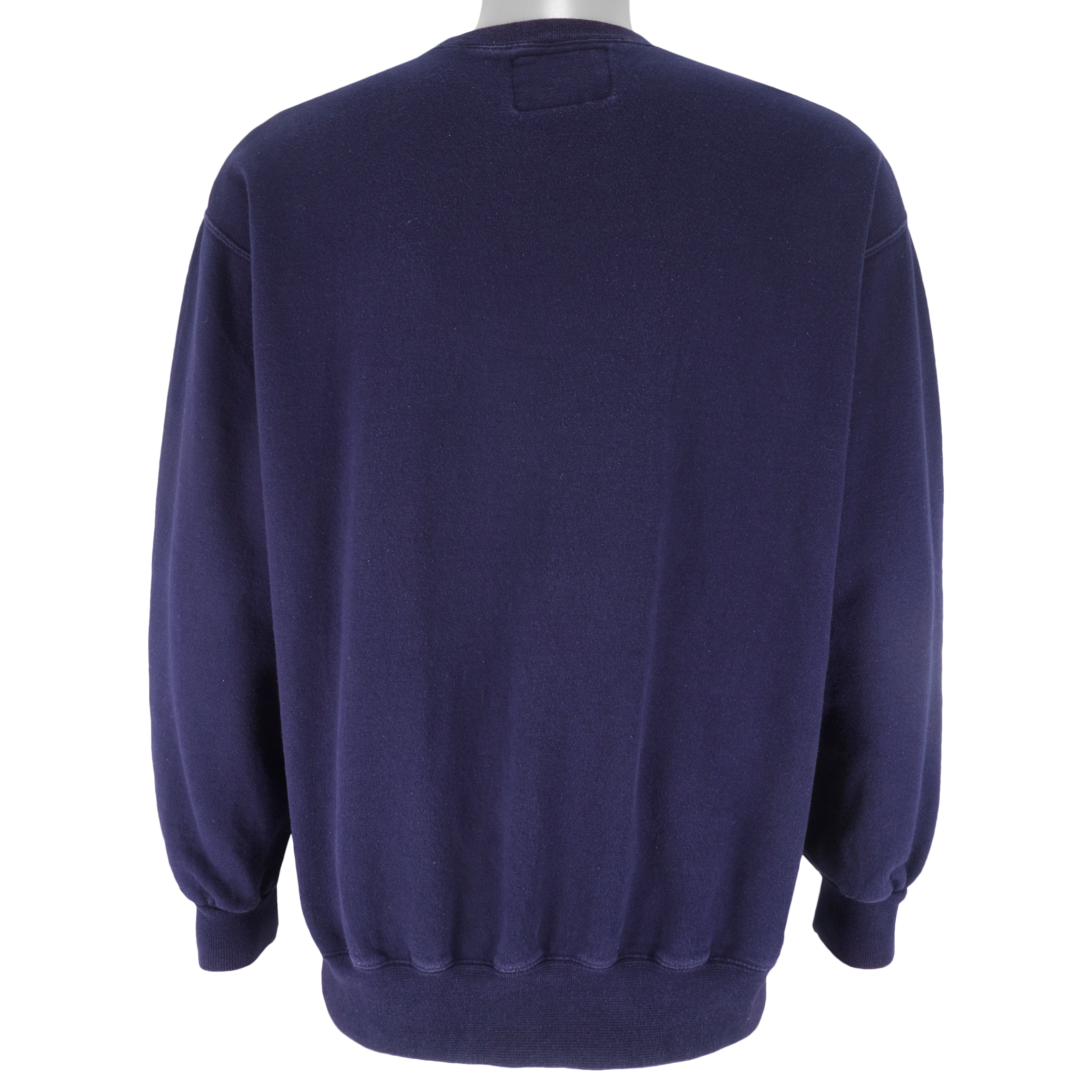 Guess - Blue Embroidered Crew Neck Sweatshirt 1990s Large Vintage Retro