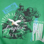 NFL (Logo 7) - Philadelphia Eagles All-Over-Print Crew Neck Sweatshirt 1990s X-Large Vintage Football