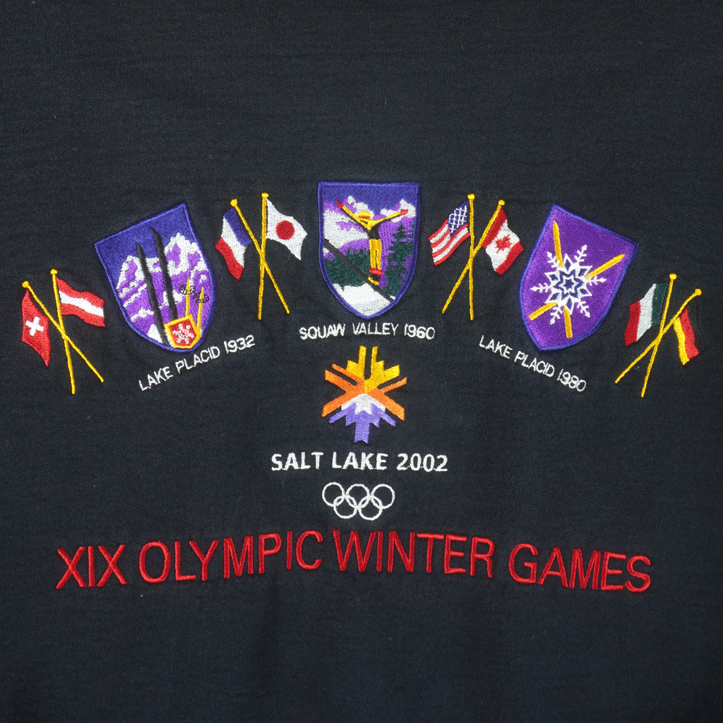 Vintage (Marker) - Salt Lake Winter Olympics Games Sweatshirt 2002 Large Vintage Retro