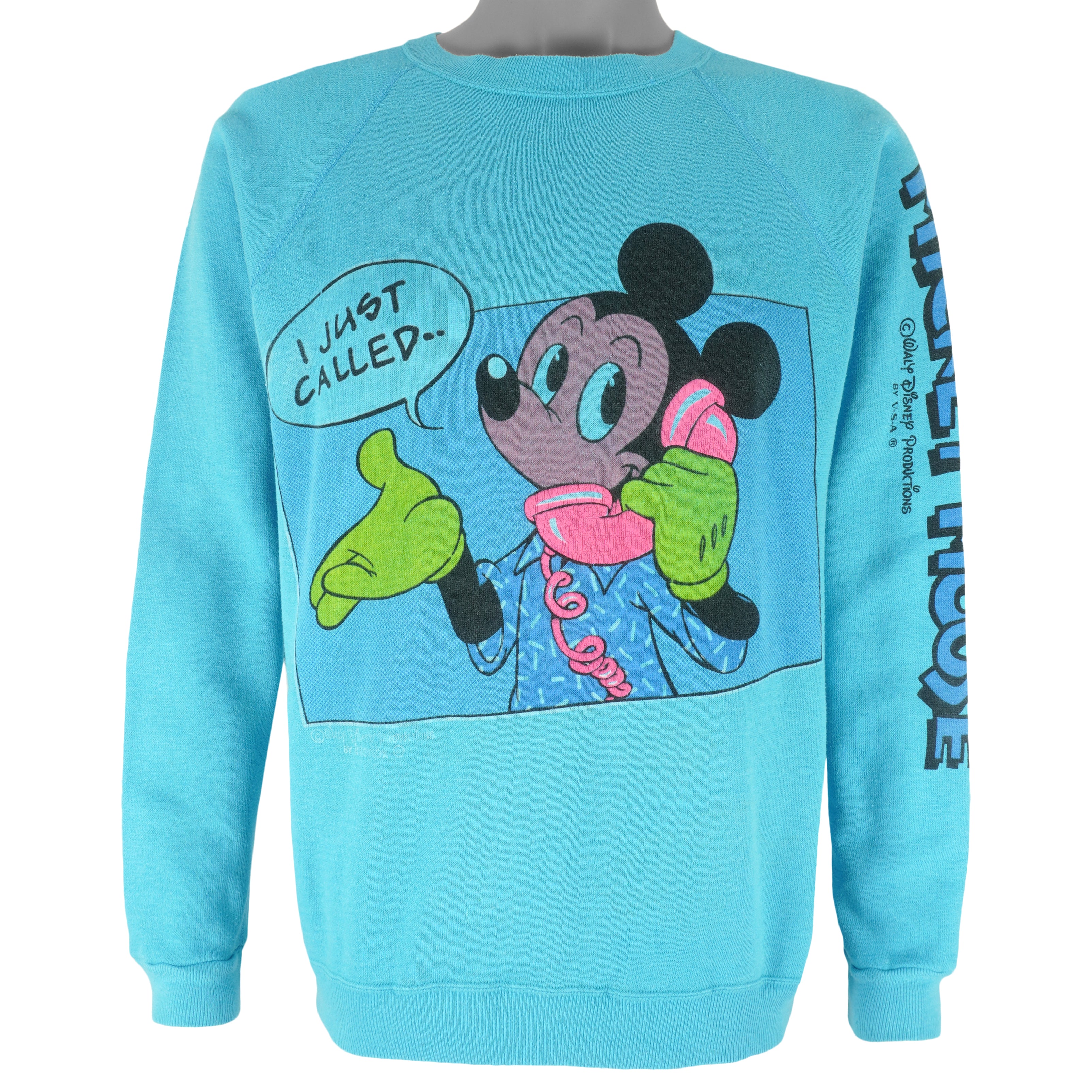 Disney - Mickey Mouse Walt Disney World Crew Neck Sweatshirt 1990s X-Large Vintage Retro