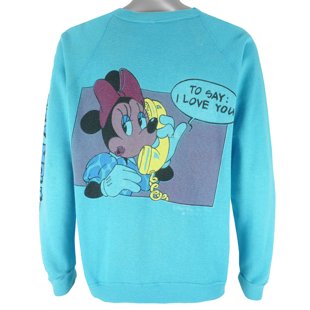 Disney - Mickey Mouse Walt Disney World Crew Neck Sweatshirt 1990s X-Large Vintage Retro