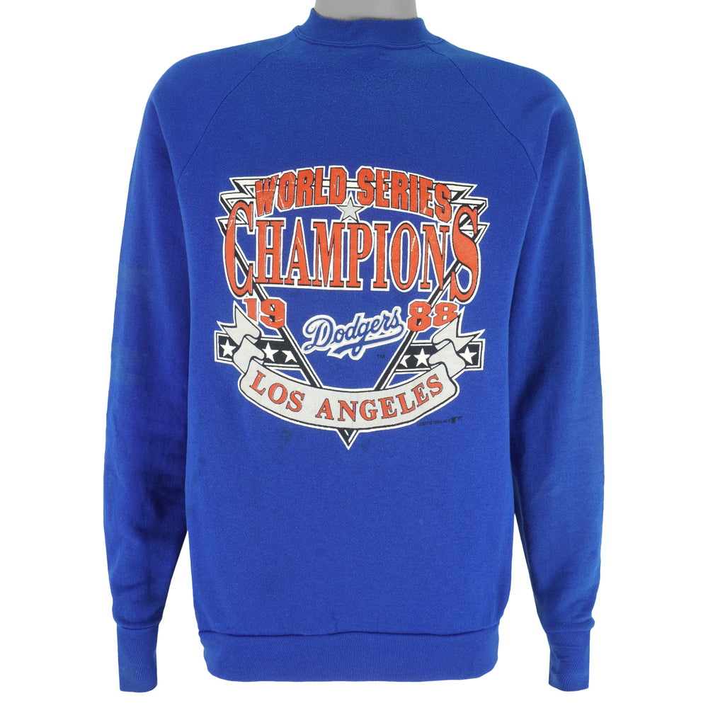 MLB (Logo 7) - Los Angeles Dodgers Crew Neck Sweatshirt 1988 X-Large Vintage Retro Baseball