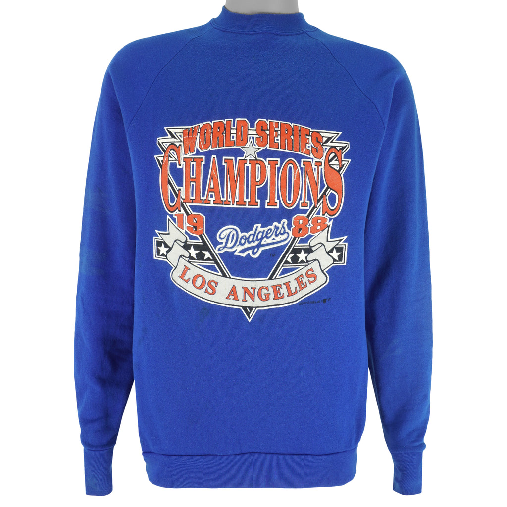 MLB (Logo 7) - Los Angeles Dodgers Crew Neck Sweatshirt 1988 X-Large Vintage Retro Baseball