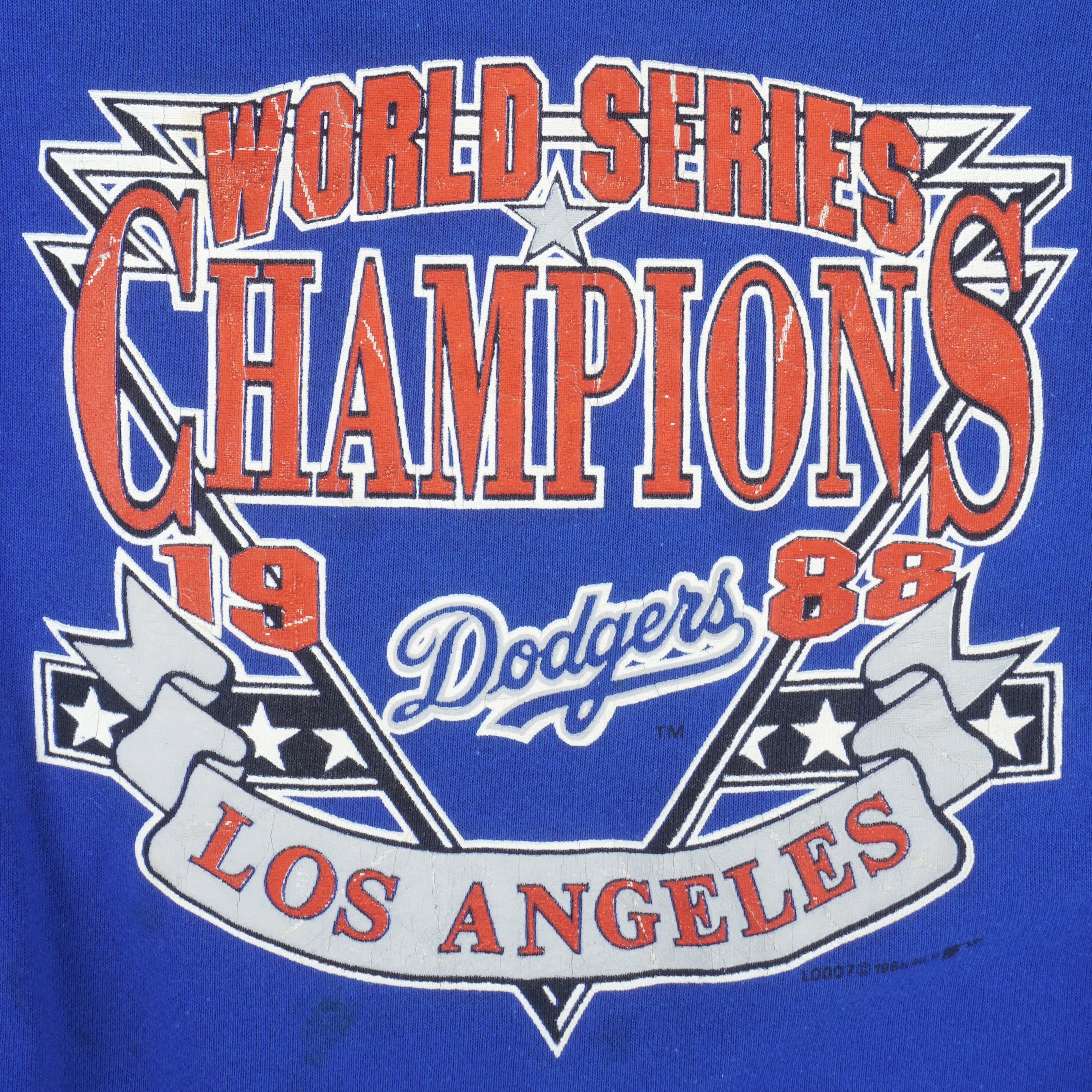 MLB (Logo 7) - Los Angeles Dodgers Crew Neck Sweatshirt 1988 X-Large Vintage Retro Baseball