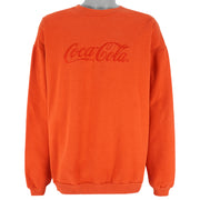 Vintage - Coca Cola Embroidered Crew Neck Sweatshirt 1990s X-Large Vintage Retro