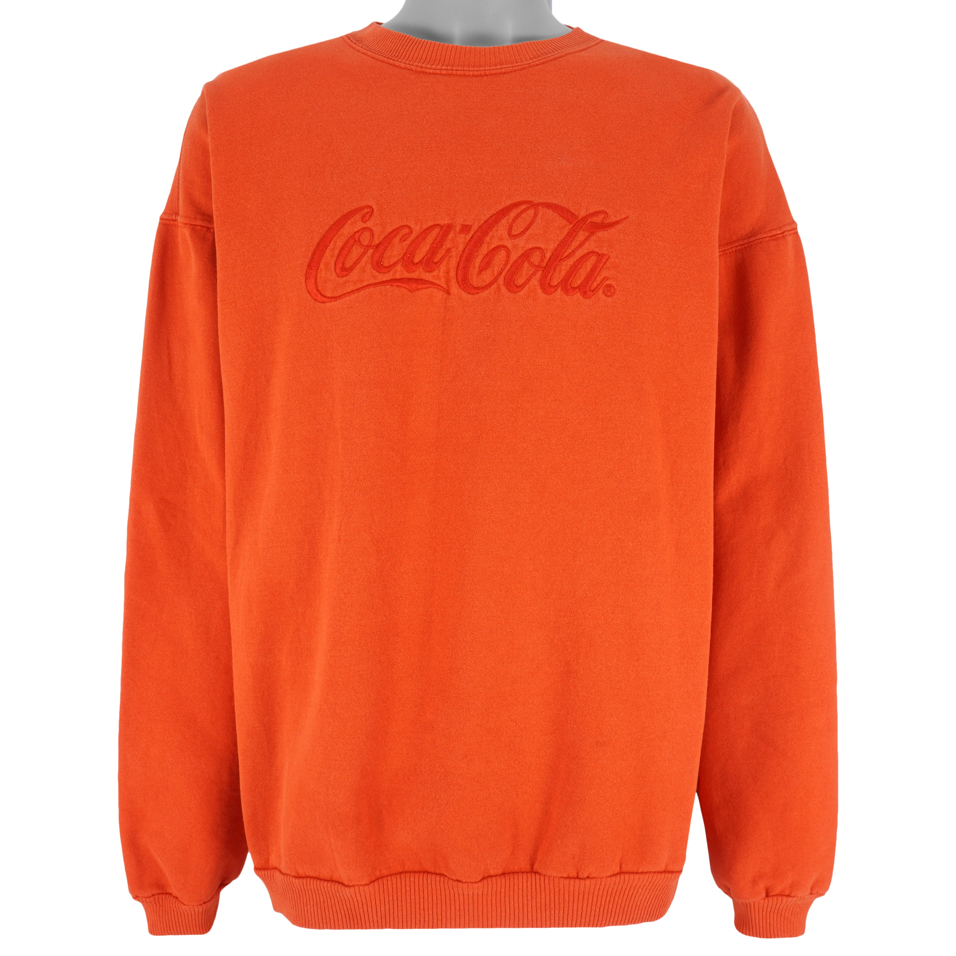 Vintage - Coca Cola Embroidered Crew Neck Sweatshirt 1990s X-Large Vintage Retro