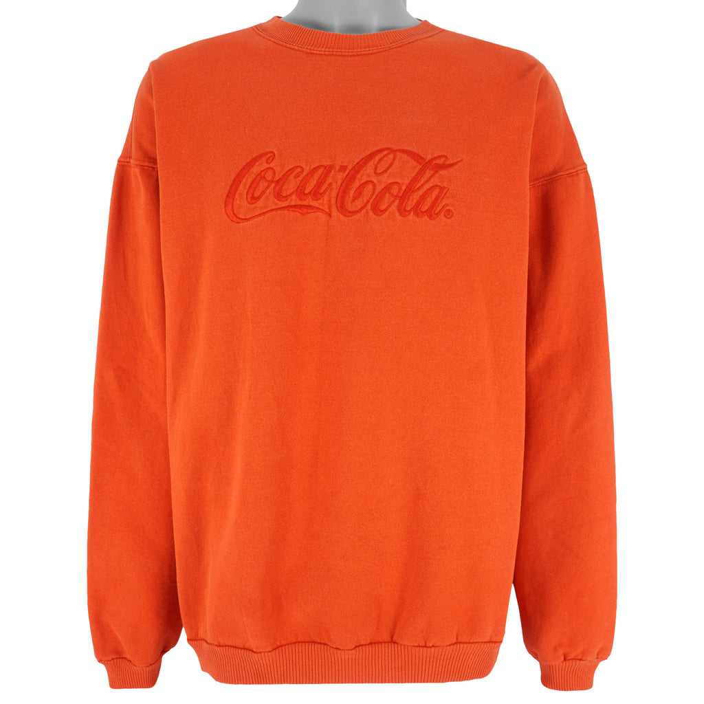 Vintage - Coca Cola Embroidered Crew Neck Sweatshirt 1990s X-Large Vintage Retro