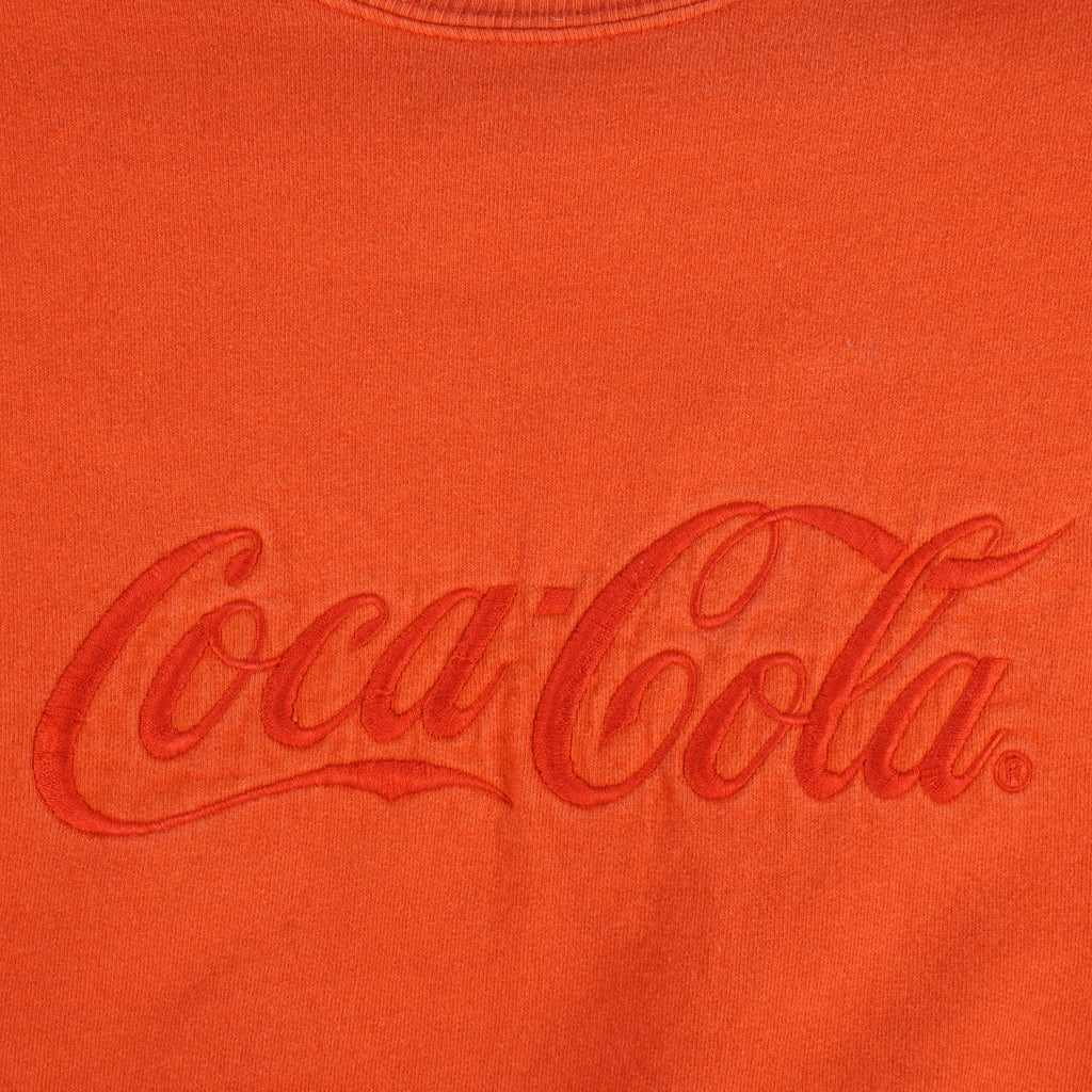 Vintage - Coca Cola Embroidered Crew Neck Sweatshirt 1990s X-Large Vintage Retro