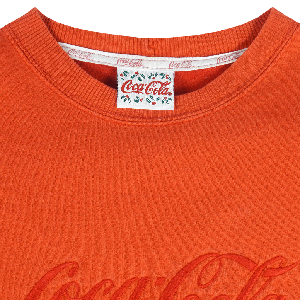 Vintage - Coca Cola Embroidered Crew Neck Sweatshirt 1990s X-Large Vintage Retro
