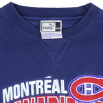 Puma - Montreal Canadiens Crew Neck Sweatshirt 1990s Medium Vintage Retro Hockey