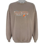NFL (Cadre Athletic) - Cleveland Browns Embroidered Spell-Out Crew Neck Sweatshirt 1990s X-Large Vintage Football