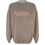 NFL (Cadre Athletic) - Cleveland Browns Embroidered Spell-Out Crew Neck Sweatshirt 1990s X-Large