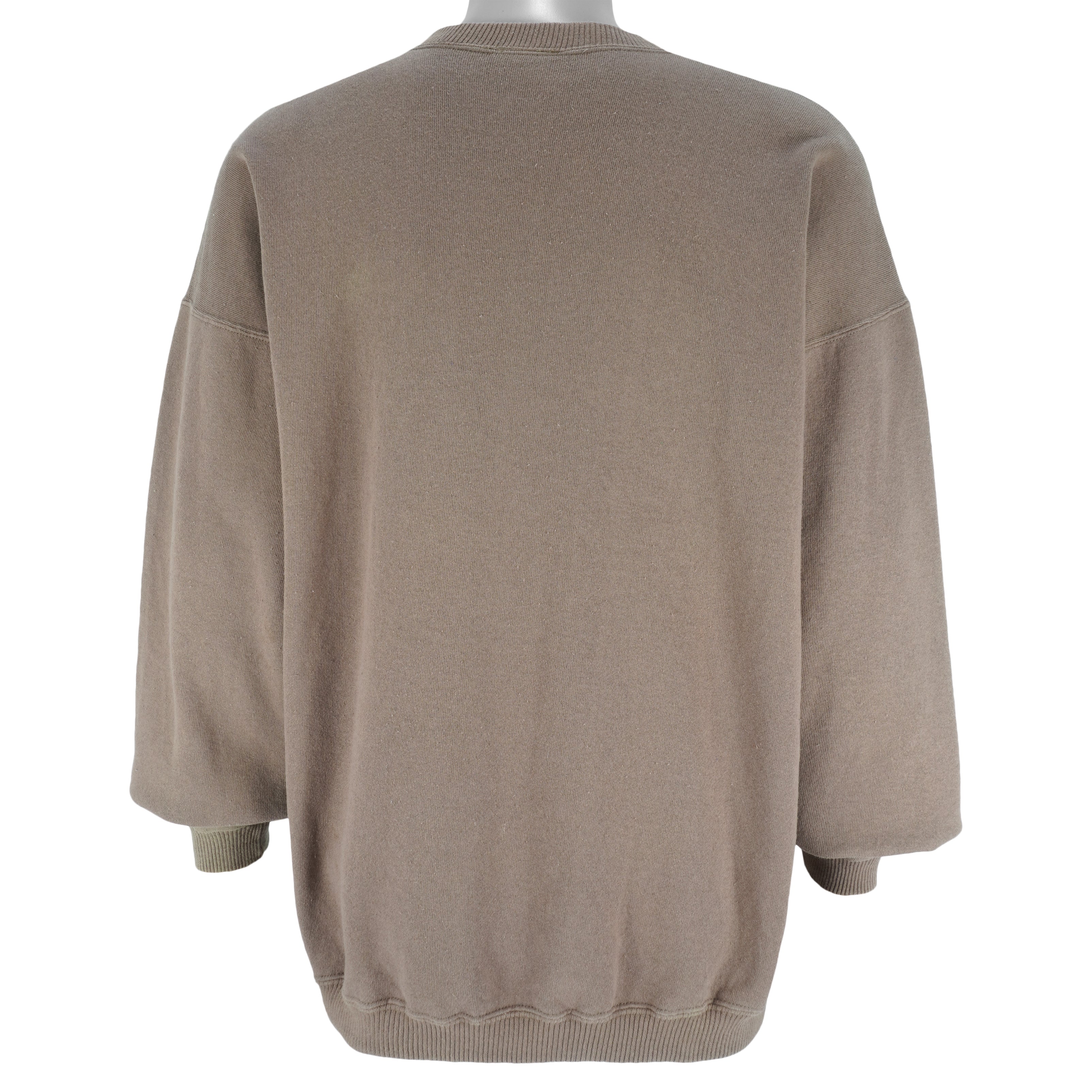 NFL (Cadre Athletic) - Cleveland Browns Embroidered Spell-Out Crew Neck Sweatshirt 1990s X-Large Vintage Football