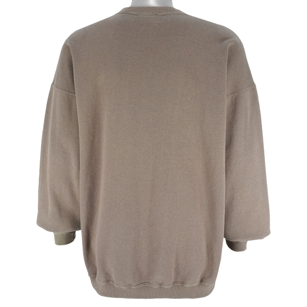 NFL (Cadre Athletic) - Cleveland Browns Embroidered Spell-Out Crew Neck Sweatshirt 1990s X-Large Vintage Football