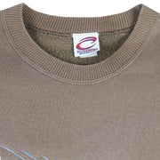 NFL (Cadre Athletic) - Cleveland Browns Embroidered Spell-Out Crew Neck Sweatshirt 1990s X-Large Vintage Football