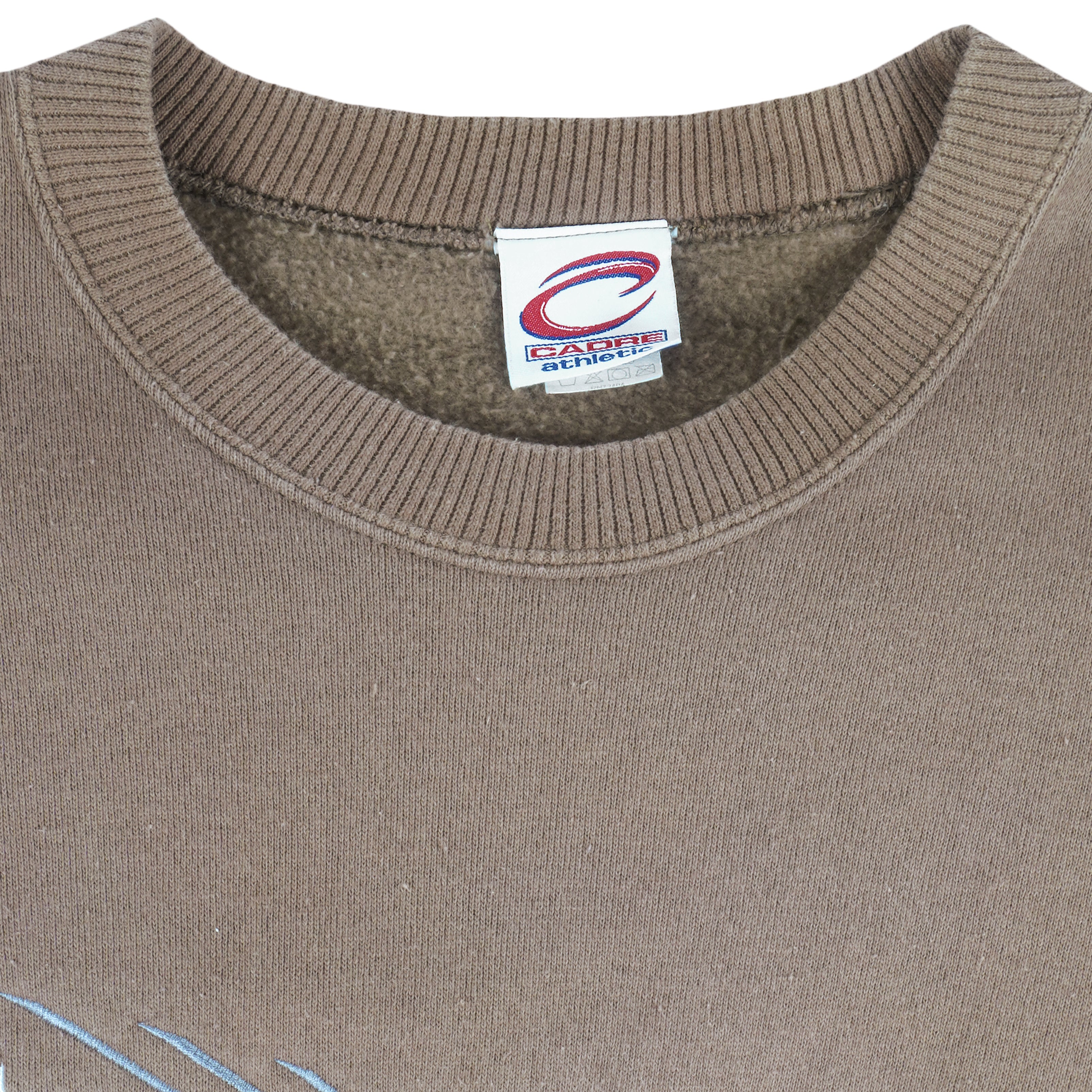 NFL (Cadre Athletic) - Cleveland Browns Embroidered Spell-Out Crew Neck Sweatshirt 1990s X-Large Vintage Football