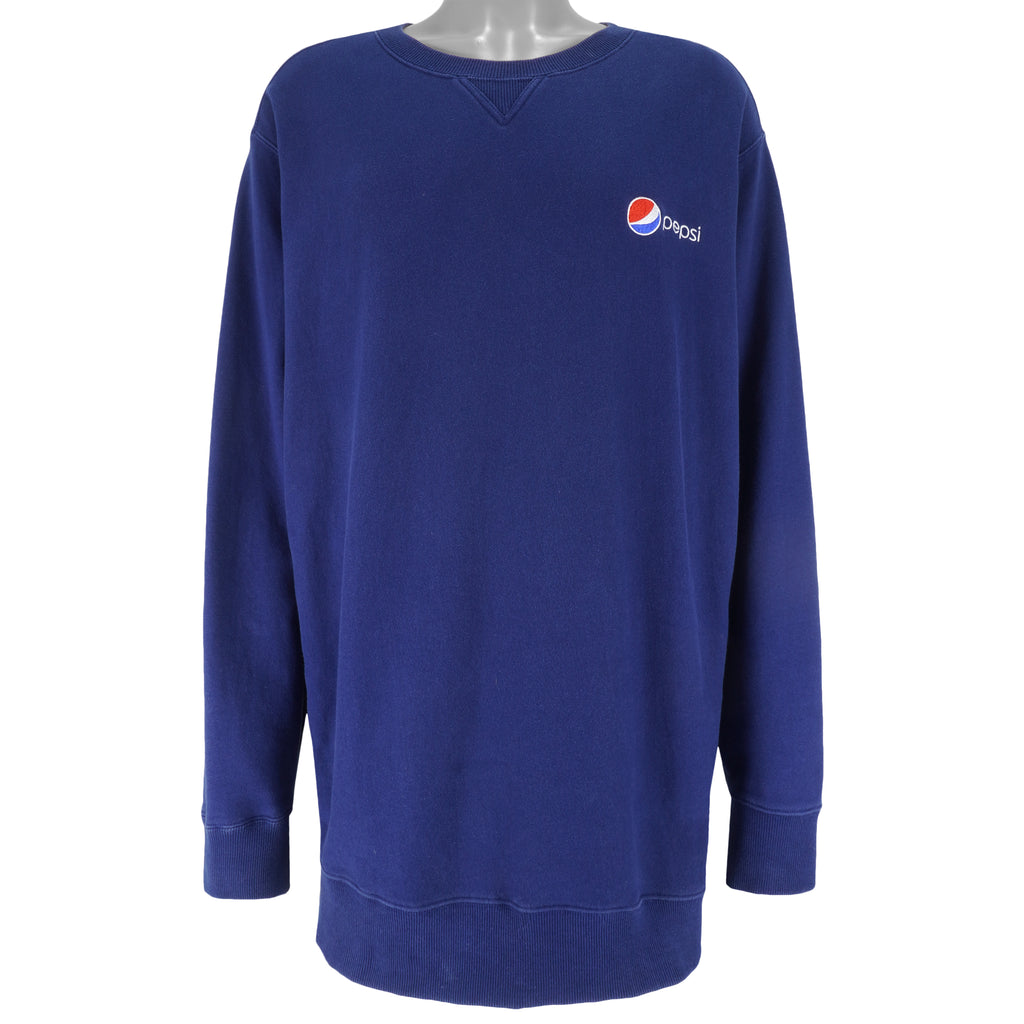 Vintage - Pepsi Embroidered Crew Neck Sweatshirt 1990s XX-Large Vintage Retro