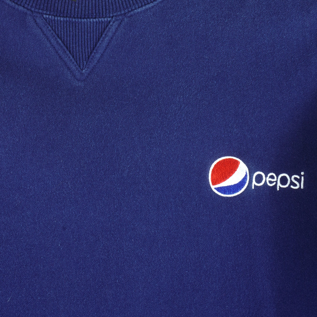Vintage - Pepsi Embroidered Crew Neck Sweatshirt 1990s XX-Large Vintage Retro