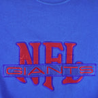 NFL - Blue New York Giants Embroidered Crew Neck Sweatshirt 1990s X-Large Vintage Retro Football
