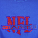 NFL - Blue New York Giants Embroidered Crew Neck Sweatshirt 1990s X-Large Vintage Retro Football