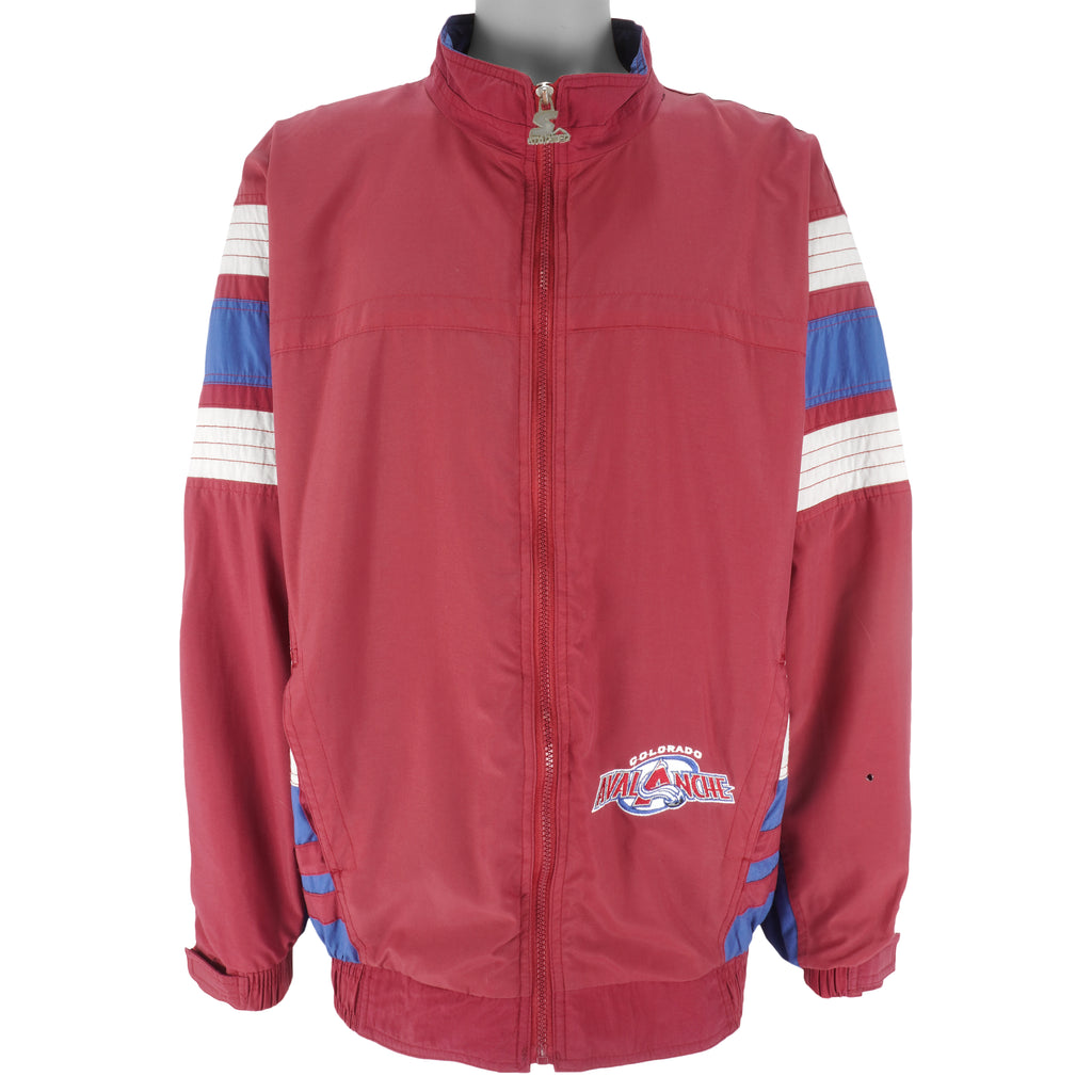 Starter - Colorado Avalanche Windbreaker 1990s Large Vintage Retro Hockey