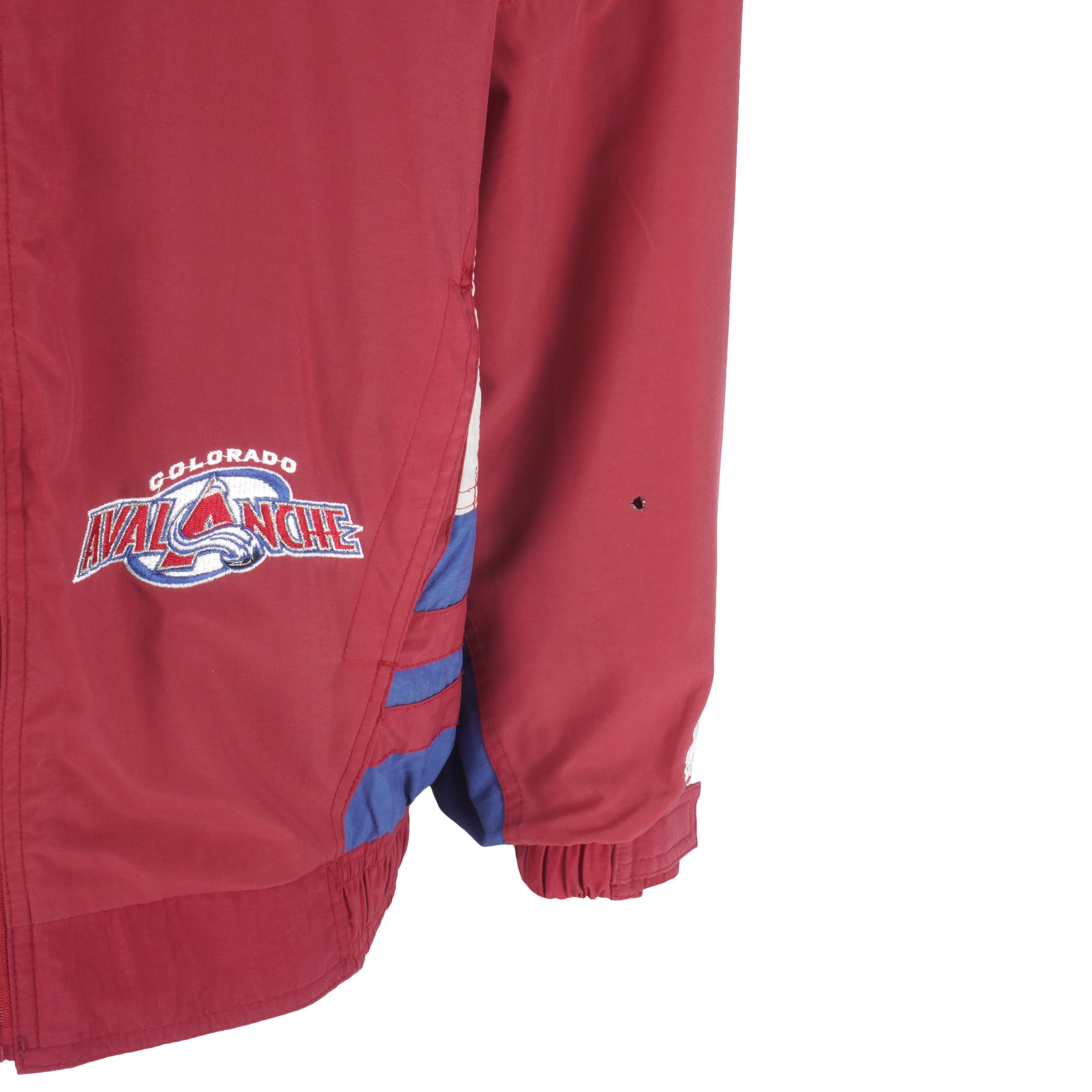 Starter - Colorado Avalanche Windbreaker 1990s Large Vintage Retro Hockey