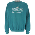 NFL (Logo Athletic) - Philadelphia Eagles Spell-Out Crew Neck Sweatshirt 1990s X-Large Vintage Football