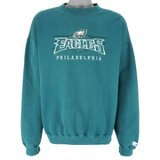 NFL (Logo Athletic) - Philadelphia Eagles Spell-Out Crew Neck Sweatshirt 1990s X-Large Vintage Football