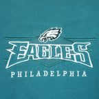 NFL (Logo Athletic) - Philadelphia Eagles Spell-Out Crew Neck Sweatshirt 1990s X-Large Vintage Football
