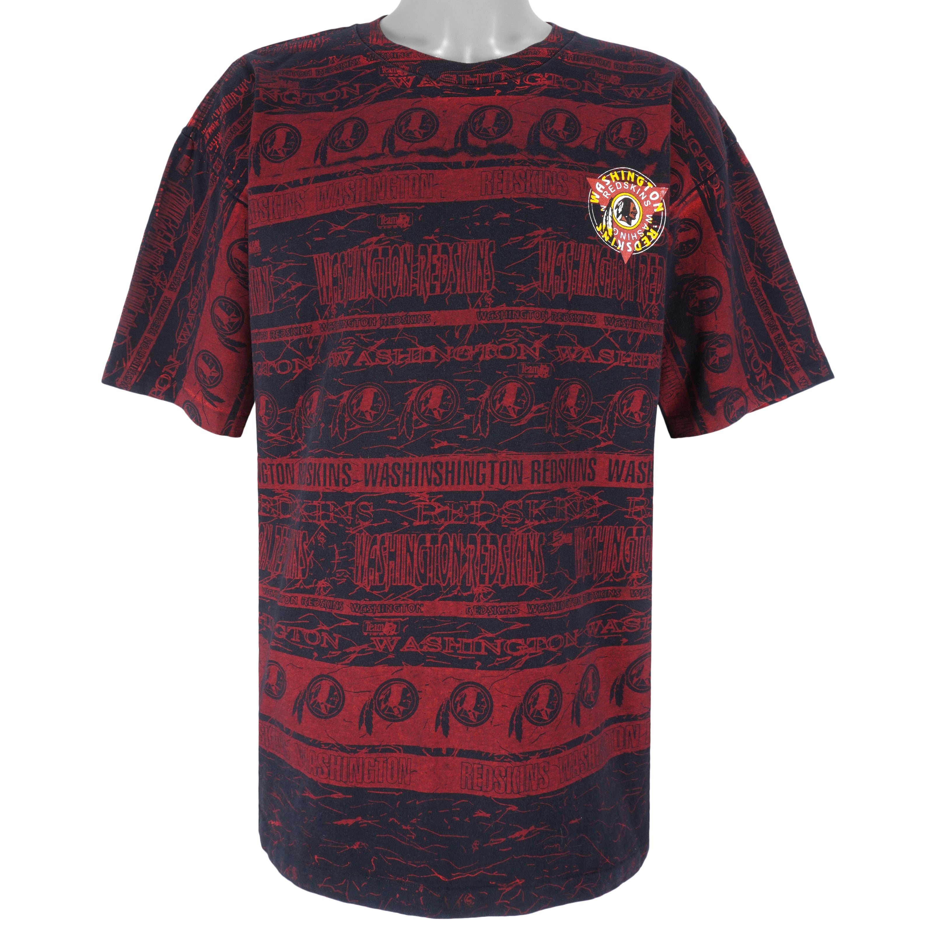 NFL (Salem) - Washington Redskins All Over Prints T-Shirt 1990s XX-Large Vintage Retro Football