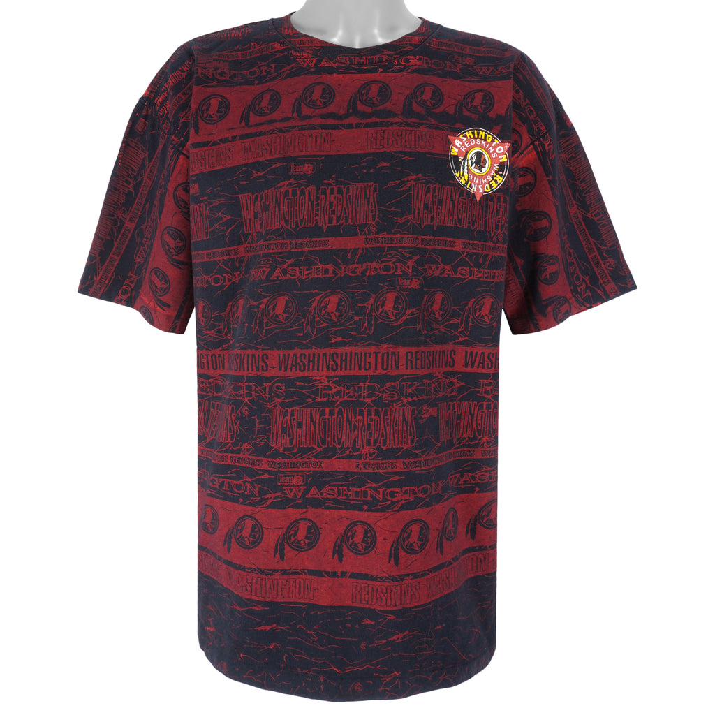 NFL (Salem) - Washington Redskins All Over Prints T-Shirt 1990s XX-Large Vintage Retro Football