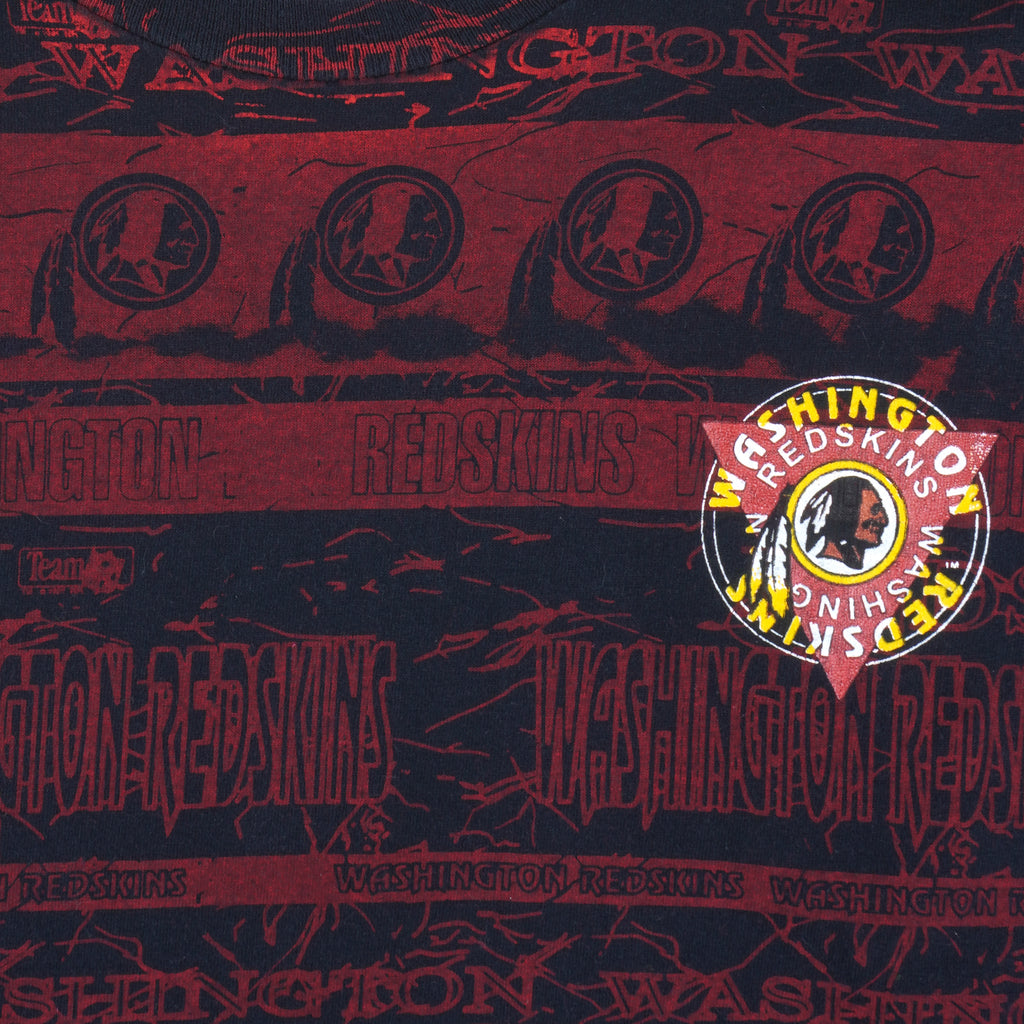 NFL (Salem) - Washington Redskins All Over Prints T-Shirt 1990s XX-Large Vintage Retro Football
