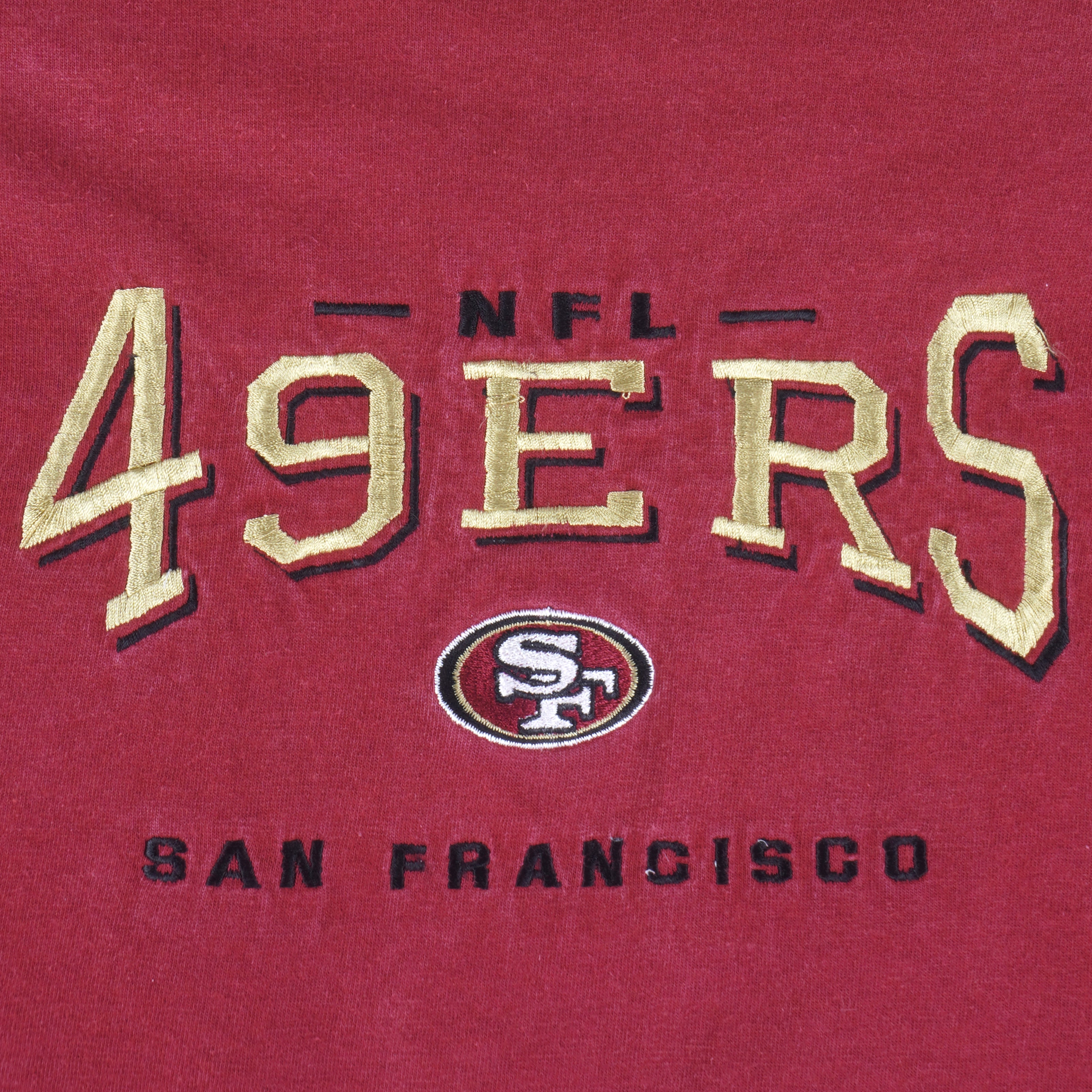 NFL - San Francisco 49ers Embroidered T-Shirt 1990s Large Vintage Retro Football