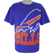 NFL (The Game) - Buffalo Bills Big Logo Single Stitch T-Shirt 1990s Large Vintage Retro Football