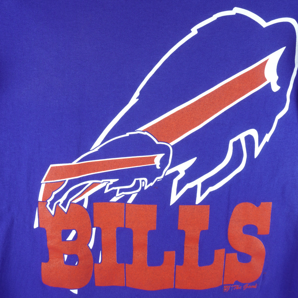 NFL (The Game) - Buffalo Bills Big Logo Single Stitch T-Shirt 1990s Large Vintage Retro Football