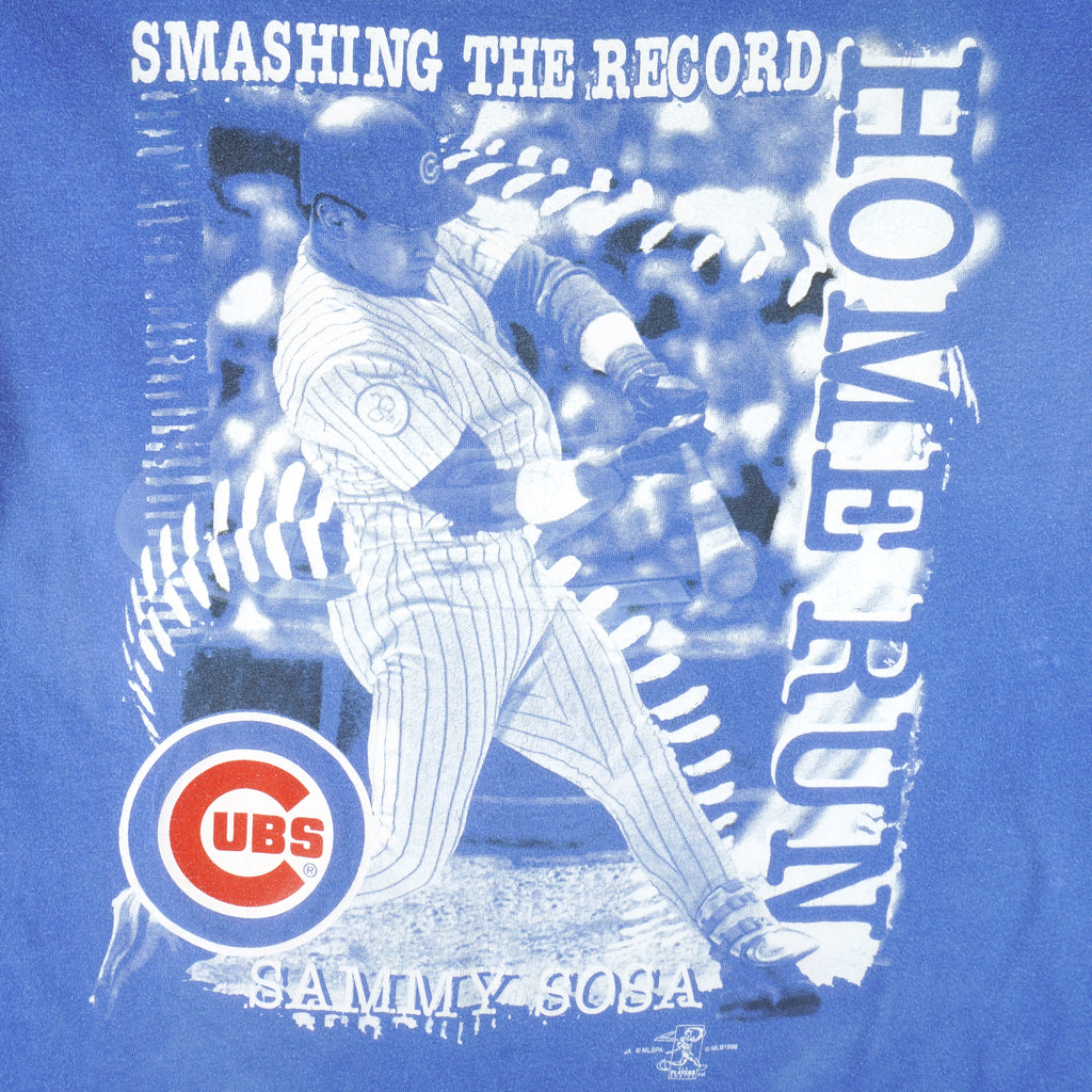 MLB (Champ) - Chicago Cubs Sammy Sosa T-Shirt 1990s Large Vintage Retro Baseball