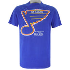NHL (Bike) - St. Louis Blues Big Logo Single Stitch T-Shirt 1996 Large Vintage Retro Hockey