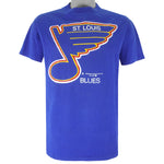 NHL (Bike) - St. Louis Blues Big Logo Single Stitch T-Shirt 1996 Large Vintage Retro Hockey