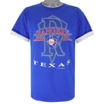 MLB (Logo 7) - Texas Rangers Big Logo Underlayer T-Shirt 1993 X-Large