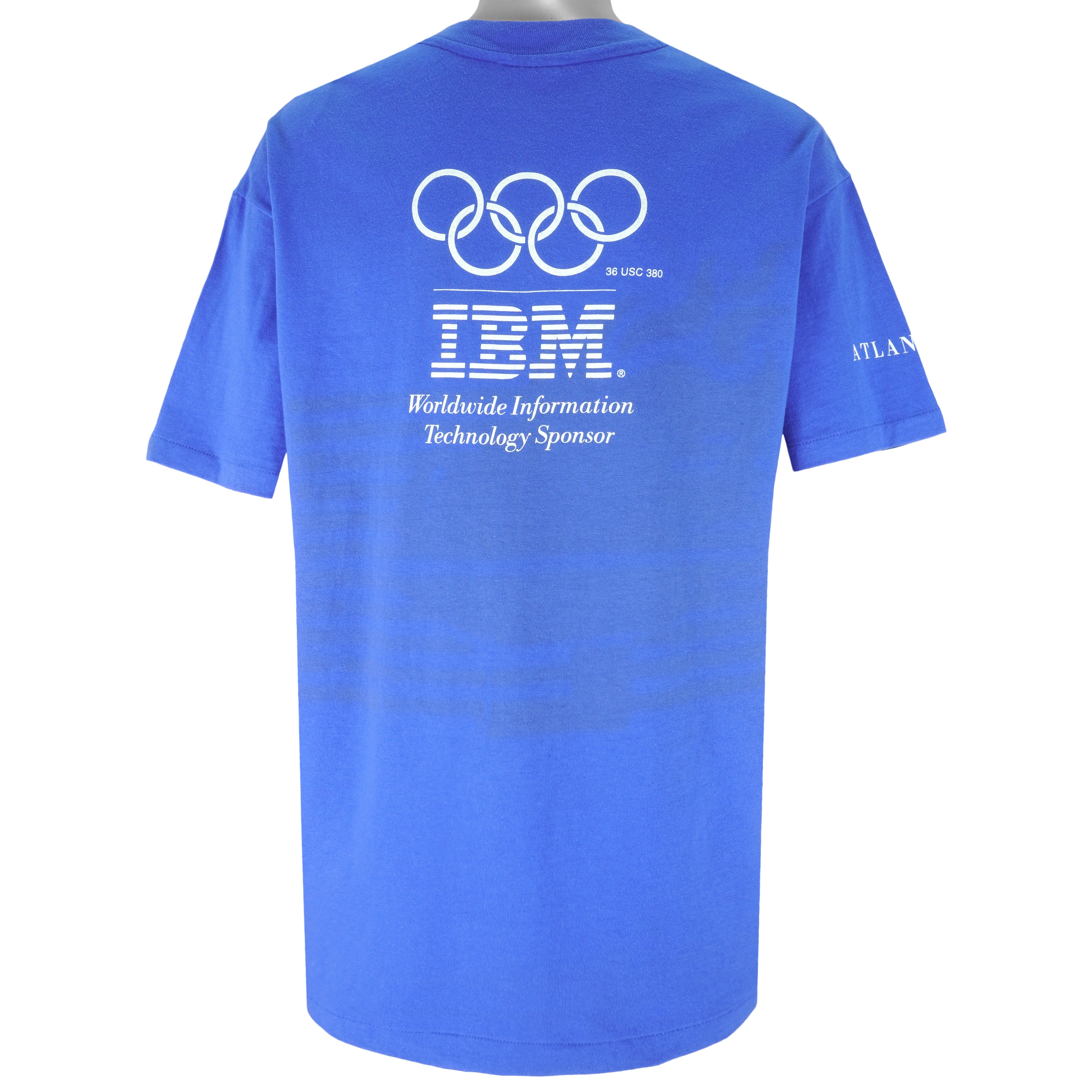 Vintage (Hanes) - Atlanta Olympics Sponsor by IBM Single Stitch T-Shirt 1990s X-Large Vintage Retro