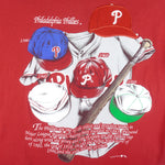 MLB (Nutmeg) - Philadelphia Phillies Embroidered T-Shirt 1990s X-Large Vintage Retro Baseball