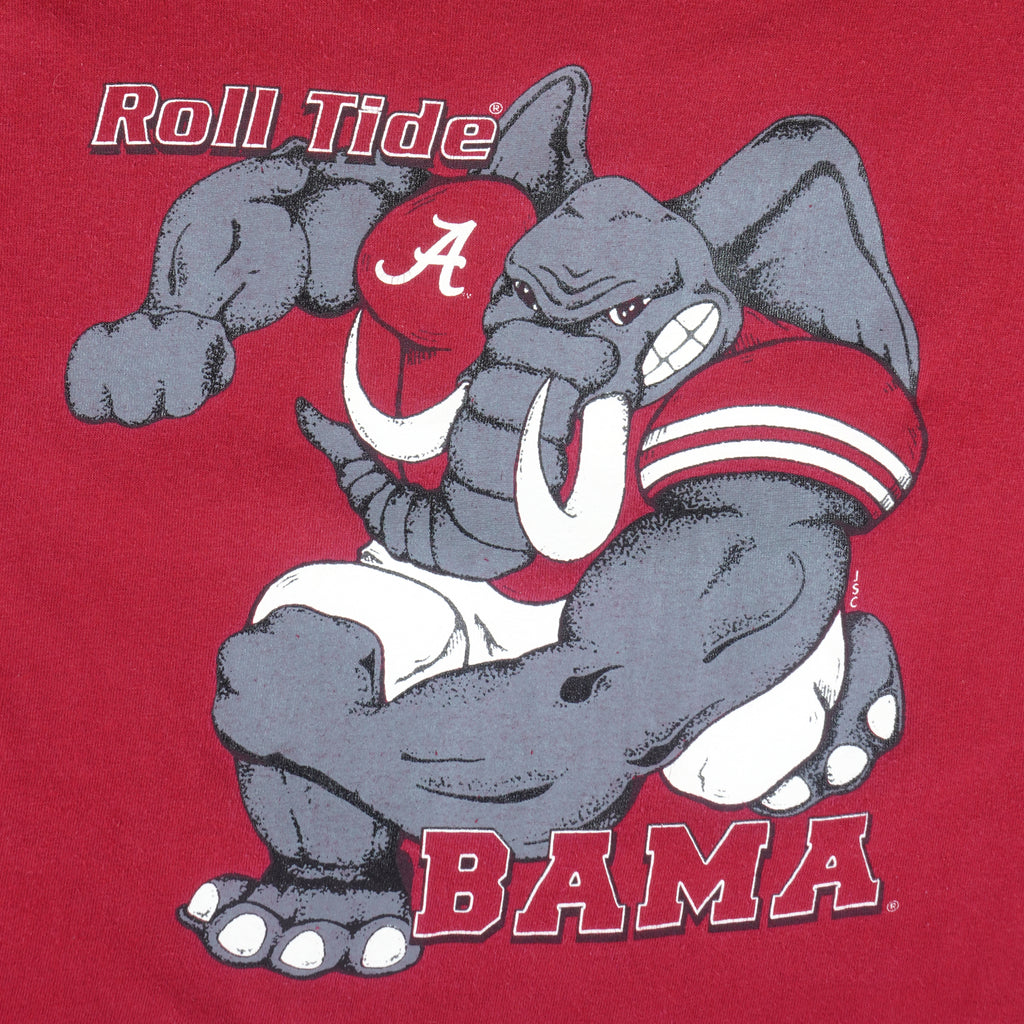 NCAA - Alabama Crimson Tide Big Logo T-Shirt 1990s X-Large Vintage Retro College