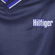 Tommy Hilfiger - Blue Embroidered Pullover Windbreaker 1990s Large Vintage Retro