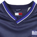 Tommy Hilfiger - Blue Embroidered Pullover Windbreaker 1990s Large Vintage Retro